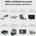 500W Portable Power Station 500Wh 135200mAh Solar Generator CPAP Backup Battery Power Supply Bank 110V 22V for Camping Trip Home